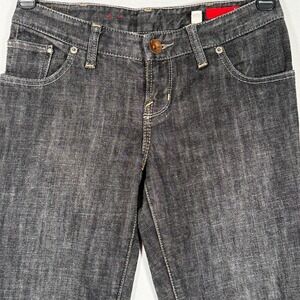 X2 Jeans Women's 0 Black Denim Slim Low Rise Straight Leg Dark Wash 29x24.5 in